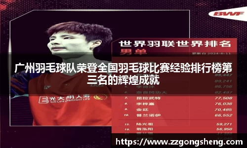 广州羽毛球队荣登全国羽毛球比赛经验排行榜第三名的辉煌成就